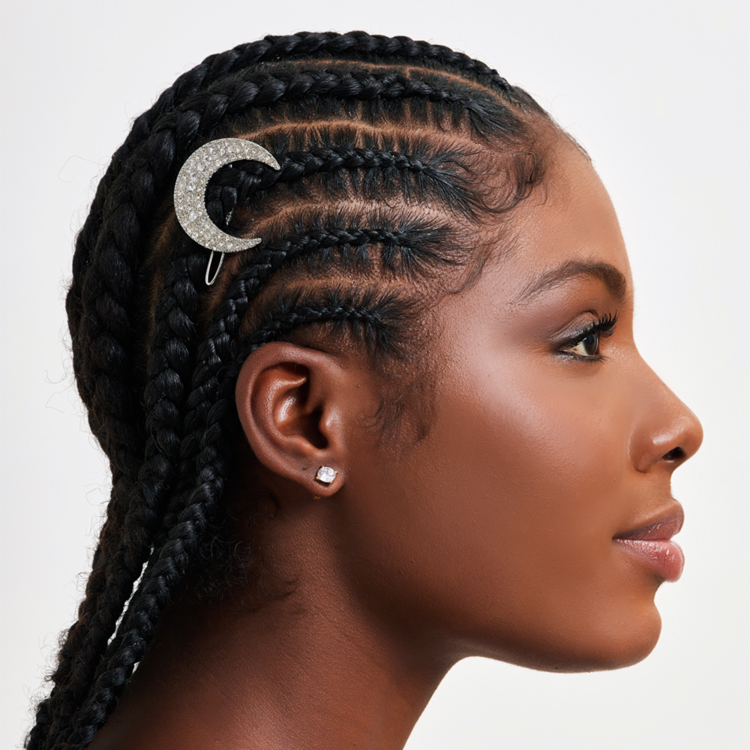 Presilha de Cabelo Lua Banho de Ródio