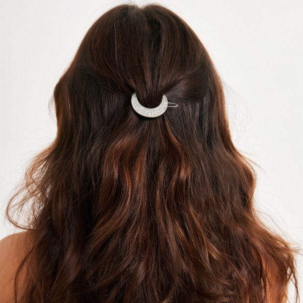 Presilha de Cabelo Lua Banho de Ródio