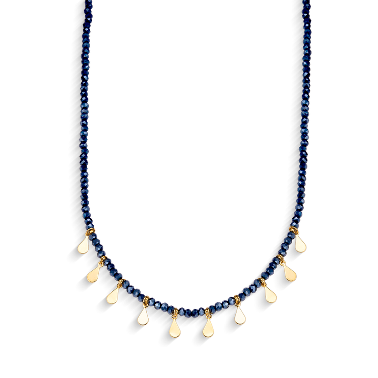 Colar Gipsy Zircônias e Tachinhas Blue
