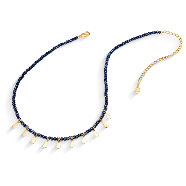 Colar Gipsy Zircônias e Tachinhas Blue