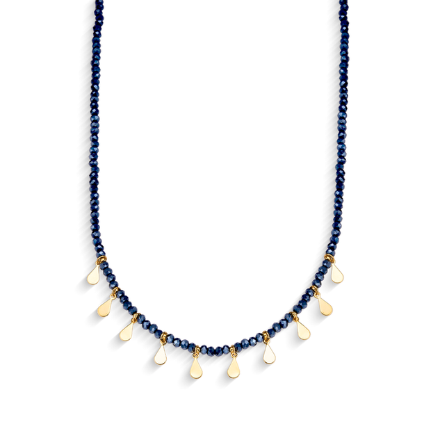 Colar Gipsy Zircônias e Tachinhas Blue