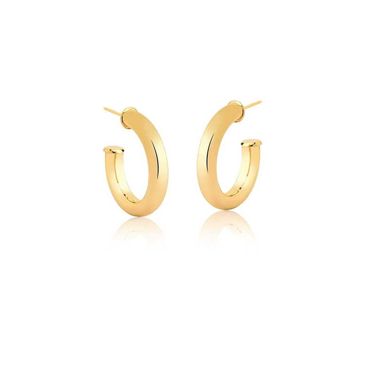 Brinco Argola M Banho Ouro 18k
