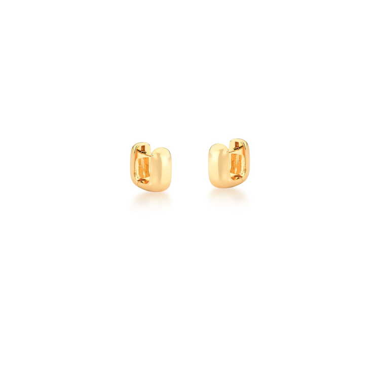 Brinco Mini Argola Orgânica Banho 18k