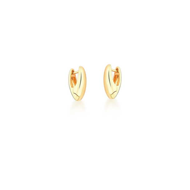 Brinco argola U Banho ouro 18k