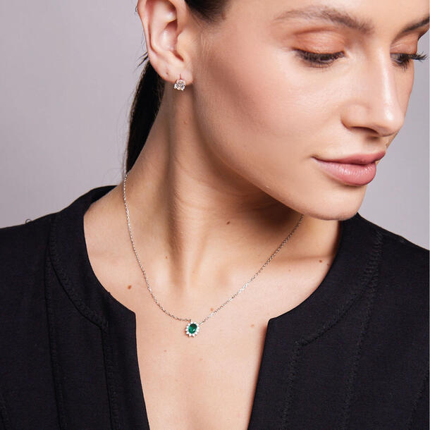 COLAR GARRAS PRATA 925 ESMERALDA