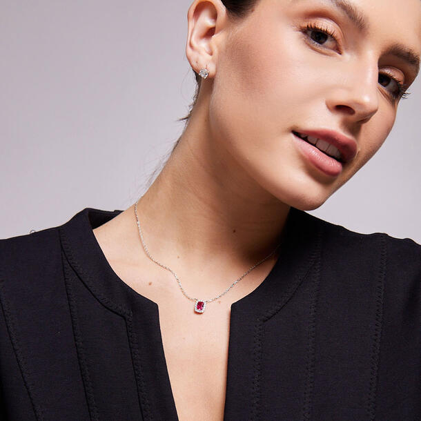 COLAR PRATA 925 RUBY