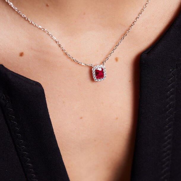 COLAR PRATA 925 RUBY
