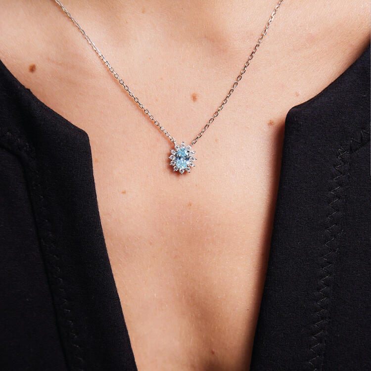 COLAR GARRAS PRATA 925 TOPAZIO