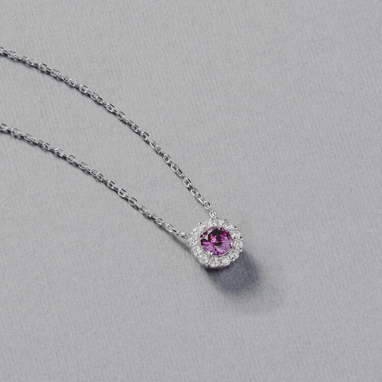 COLAR ZIRCONIA PRATA 925 TANZANITA
