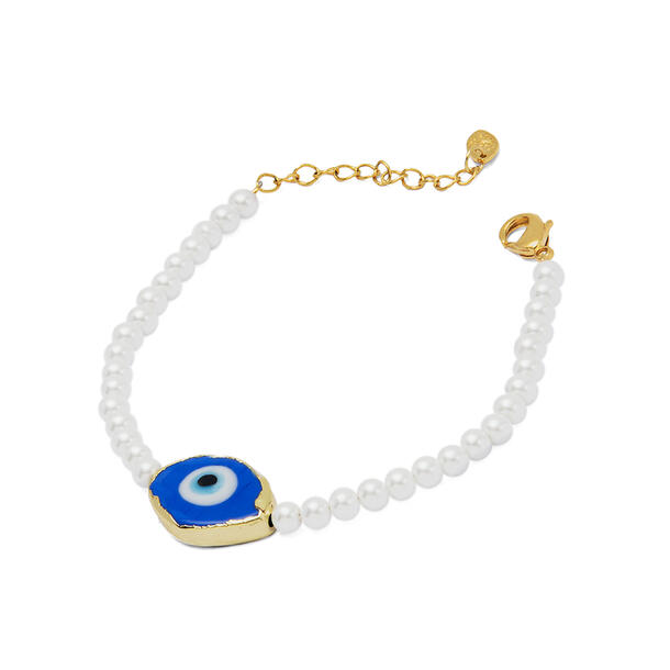 PULSEIRA OLHO GREGO E PÉROLA