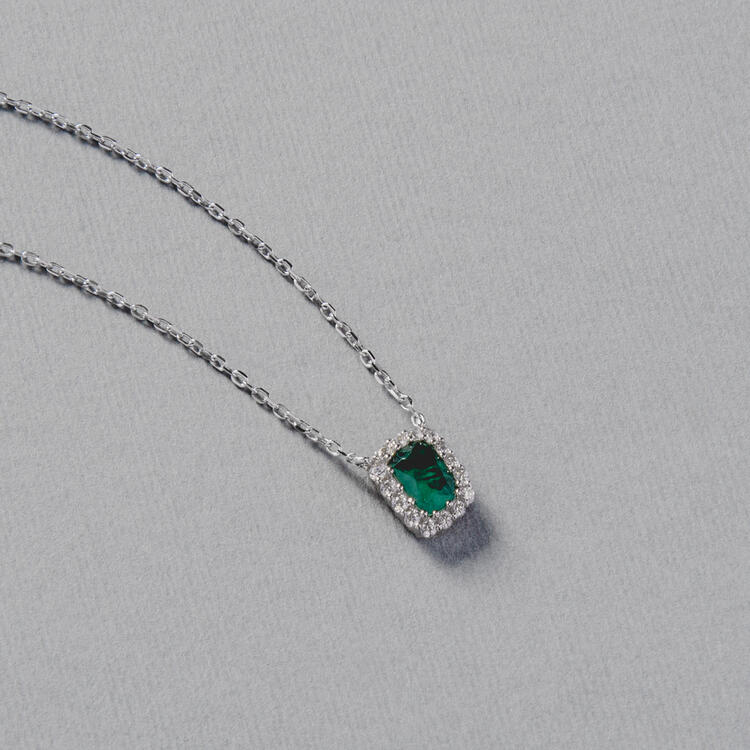 COLAR ESMERALDA PRATA 925