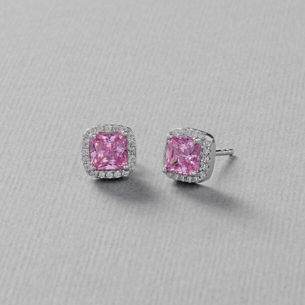 BRINCO TOPÁZIO PINK PRATA 925