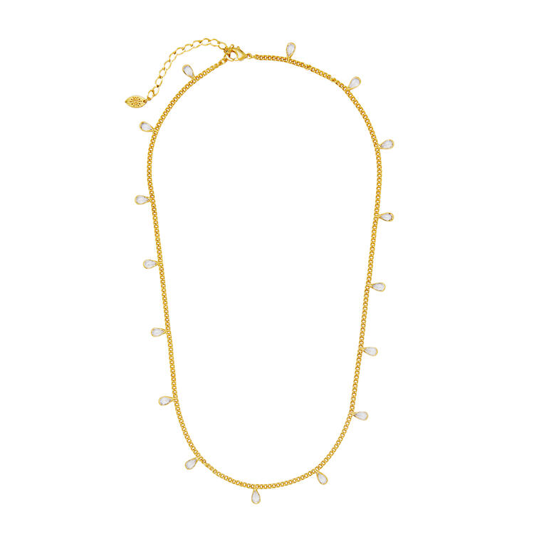 COLAR GOTA ZIRCONIA DOURADO