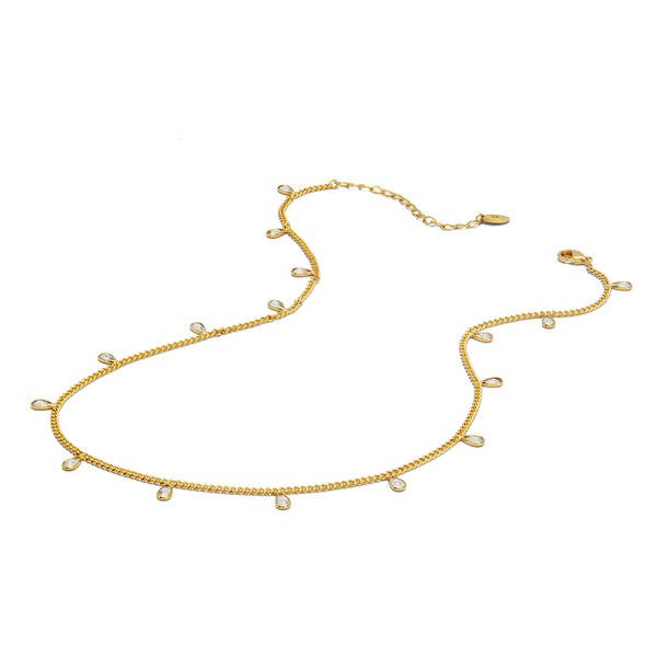 COLAR GOTA ZIRCONIA DOURADO