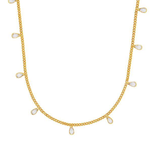 COLAR GOTA ZIRCONIA DOURADO