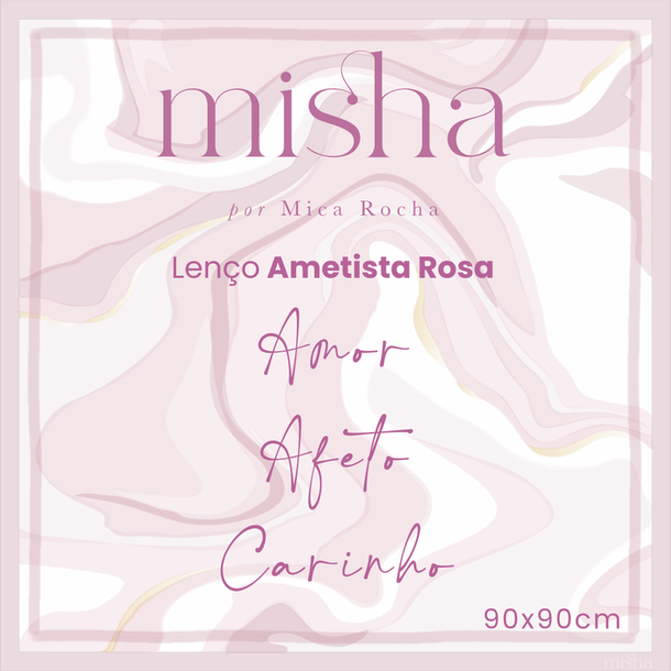 LENÇO AMETISTA ROSA
