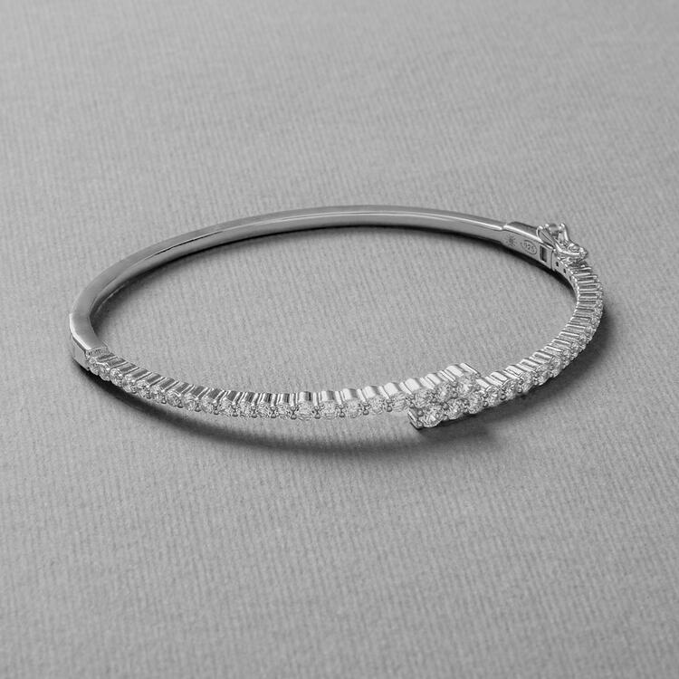 BRACELETE CRAVEJADO PRATA 925