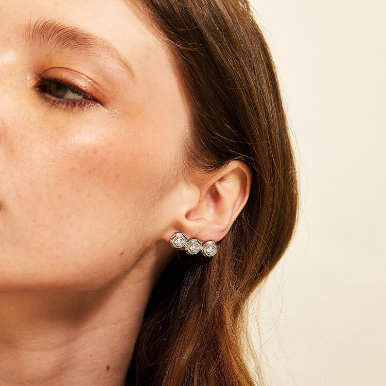 BRINCO EAR CUFF PONTOS DE LUZ AFETO PRATA 925