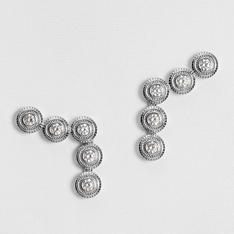 BRINCO EAR CUFF PONTOS DE LUZ AFETO PRATA 925