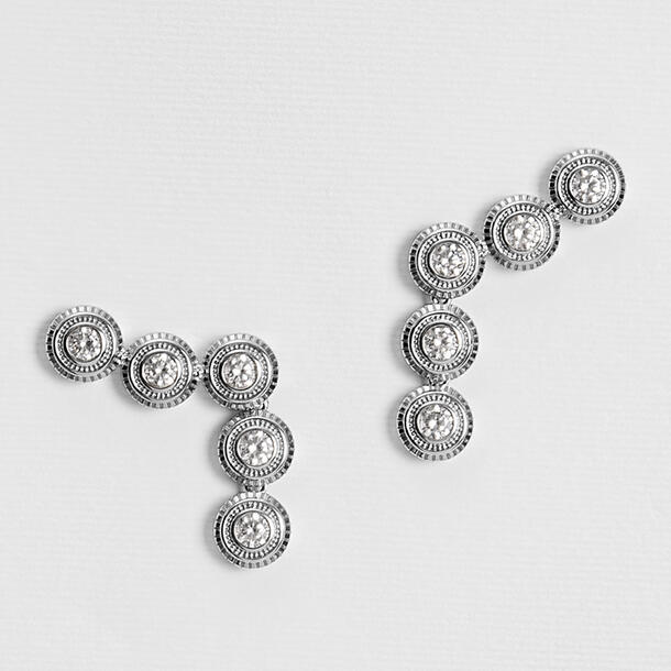 BRINCO EAR CUFF PONTOS DE LUZ AFETO PRATA 925