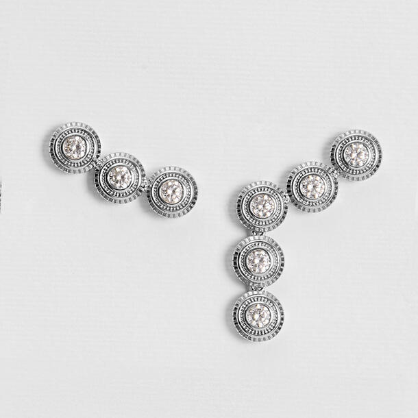 BRINCO EAR CUFF PONTOS DE LUZ AFETO PRATA 925