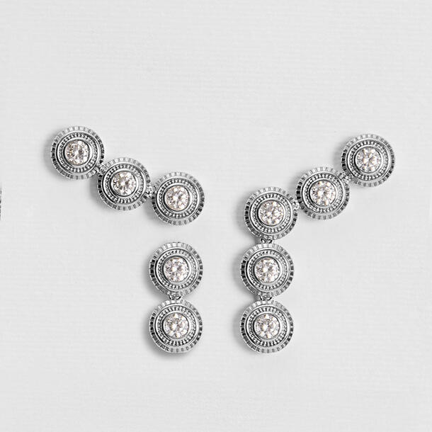 BRINCO EAR CUFF PONTOS DE LUZ AFETO PRATA 925