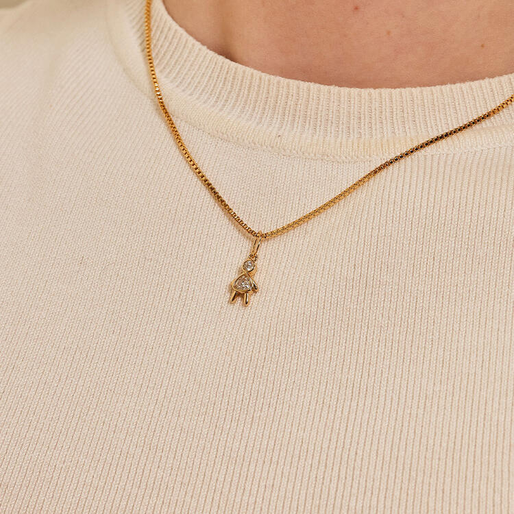 PINGENTE MENINA PRATA 925