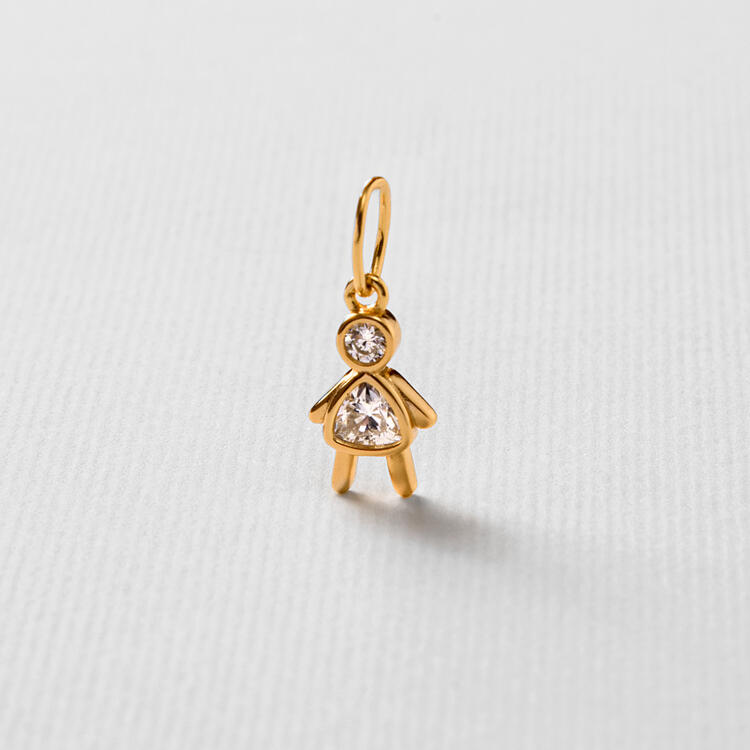 PINGENTE MENINA PRATA 925