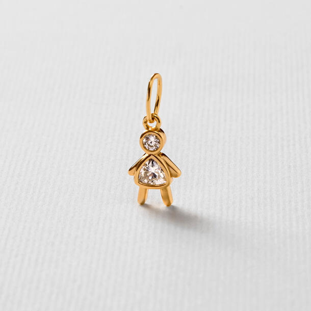 PINGENTE MENINA PRATA 925