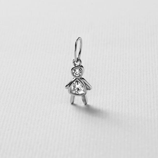 PINGENTE MENINA PRATA 925
