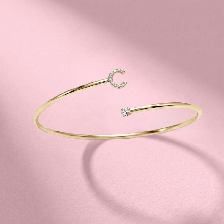 BRACELETE LETRA C PRATA 925