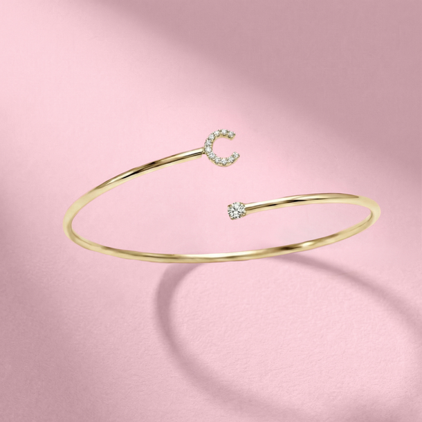 BRACELETE LETRA C PRATA 925