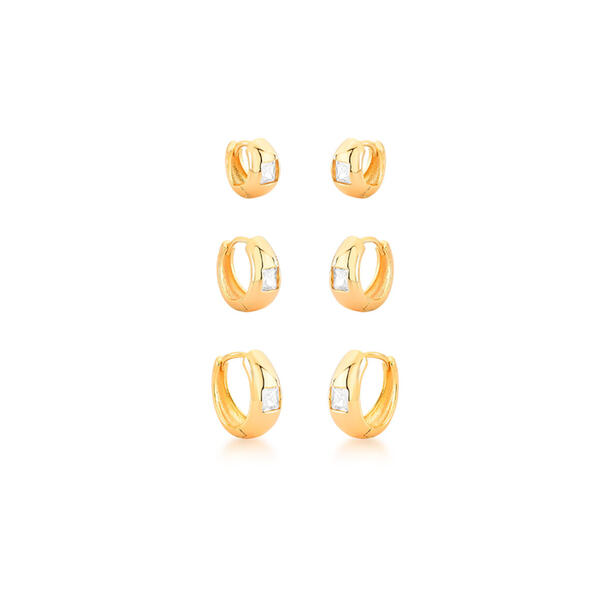 BRINCO KIT ARGOLA COM ZIRCONIA