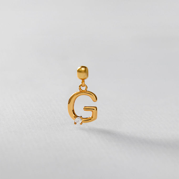 PINGENTE LETRA G ZIRCONIA