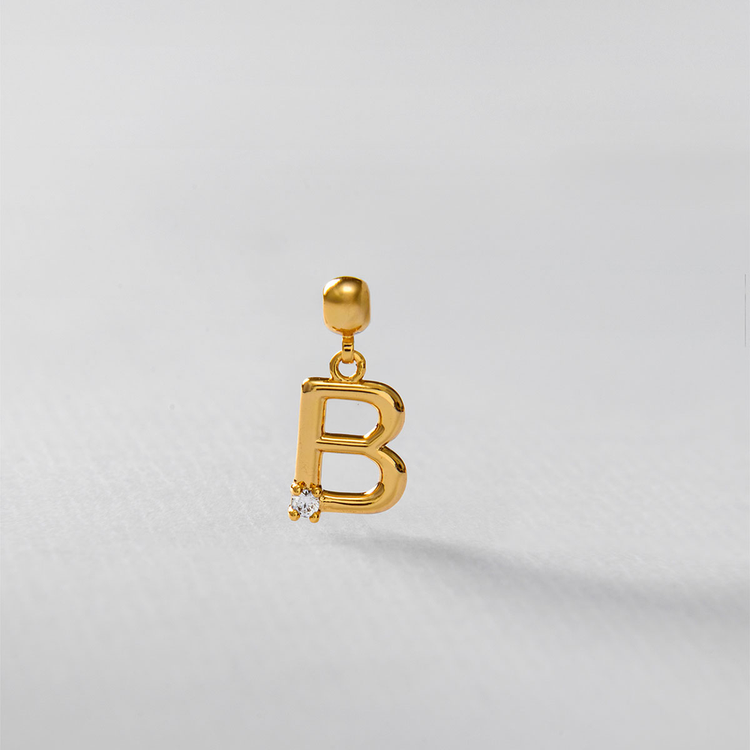 PINGENTE LETRA B ZIRCONIA