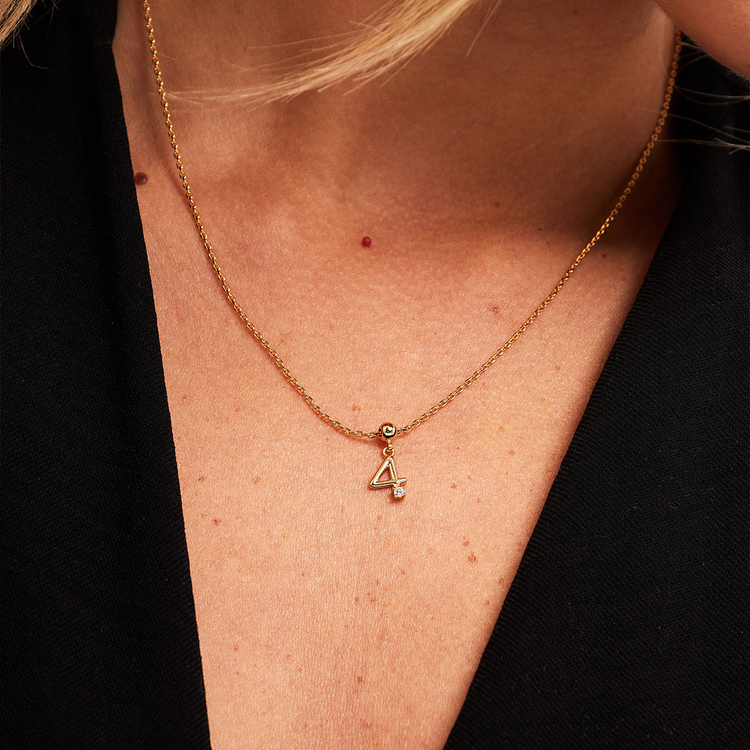 PINGENTE NUMERO 4 ZIRCONIA