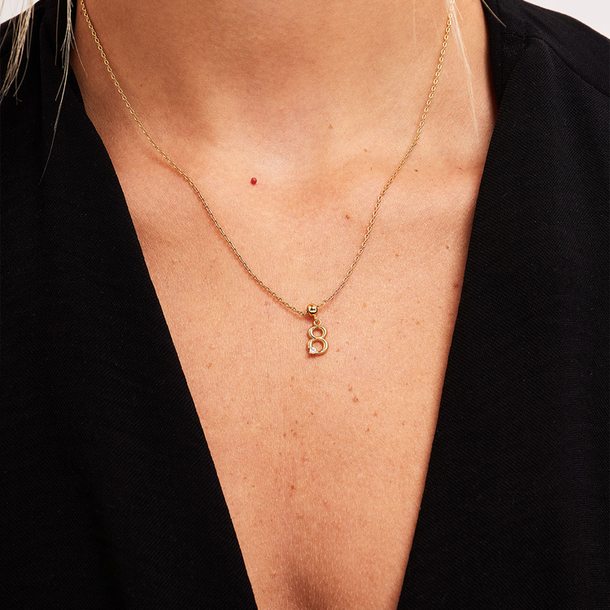 PINGENTE NUMERO 8 ZIRCONIA