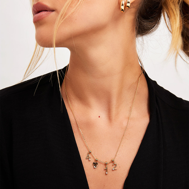 PINGENTE NUMERO 9 ZIRCONIA
