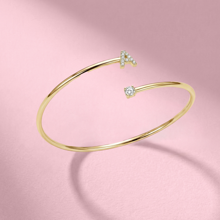 BRACELETE LETRA A PRATA 925