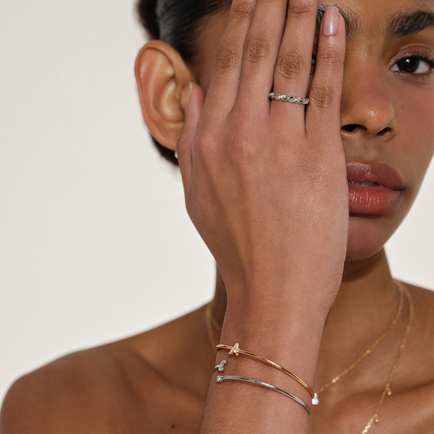 BRACELETE LETRA A PRATA 925