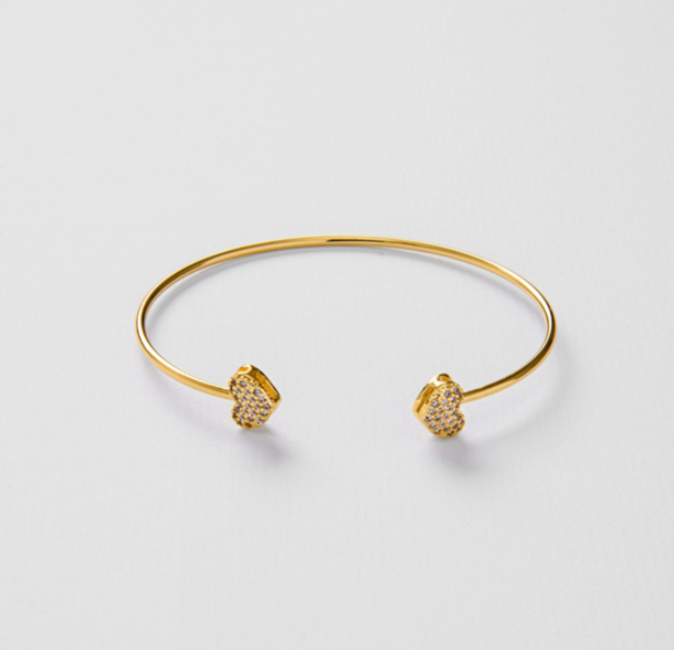 BRACELETE CORAÇÃO CRAVEJADO