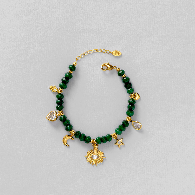 PULSEIRA AMULETOS JADE VERDE
