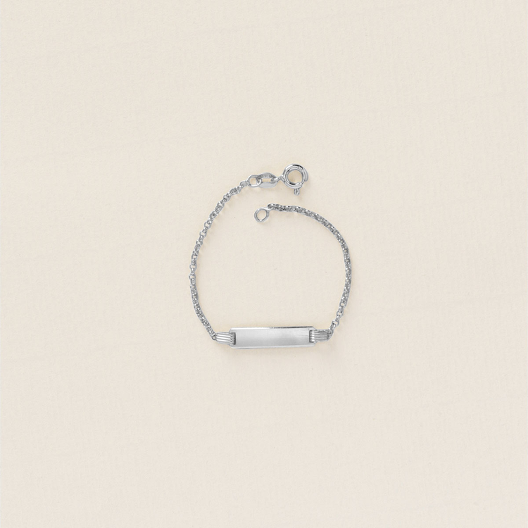 PULSEIRA INFANTIL PLAQUINHA PRATA 925