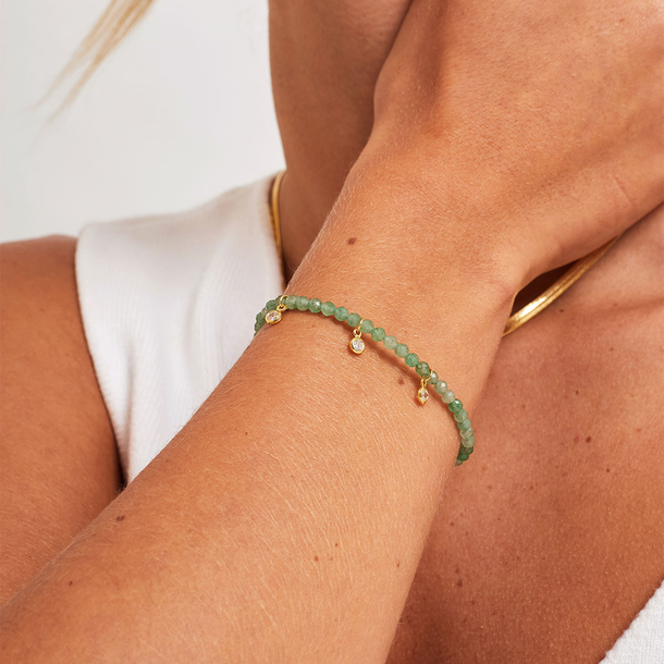 PULSEIRA AMULETOS ESMARALDA COM ZIRCÔNIA