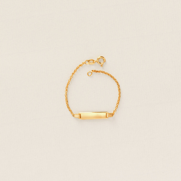 PULSEIRA INFANTIL PLAQUINHA PRATA 925
