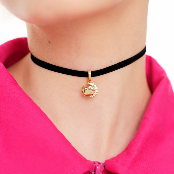 CHOKER VELUDO HELLO KITTY
