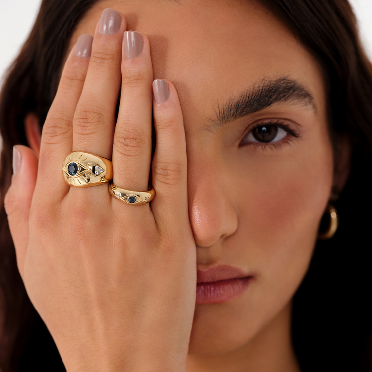 ANEL OLHO MÍSTICO AZUL