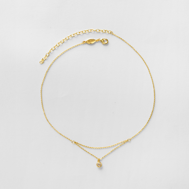 COLAR LONGO COM ZIRCÔNIA