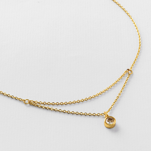 COLAR LONGO COM ZIRCÔNIA