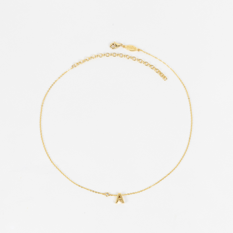 COLAR LETRA A COM ZIRCÔNIA